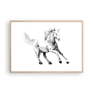 Poster in einem Rahmen aus heller Eiche - Ungezähmte Seele - 100x70 cm