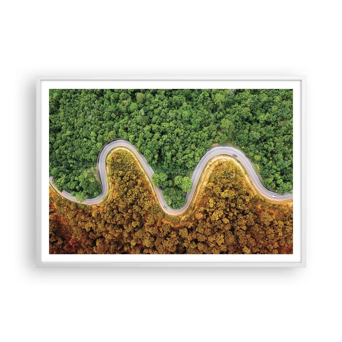 Poster in einem weißen Rahmen - Grenzen und Durchbrüche - 100x70 cm