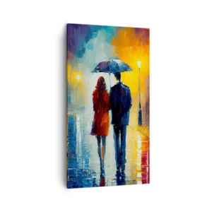 Bild auf Leinwand - Leinwandbild - Gemeinsam – eine bunte Nacht - 45x80 cm