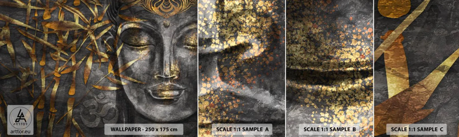 Fototapetenmuster Standard Eco - Fühle den Frieden - Buddha, Kultur, Asien - 100x30 cm