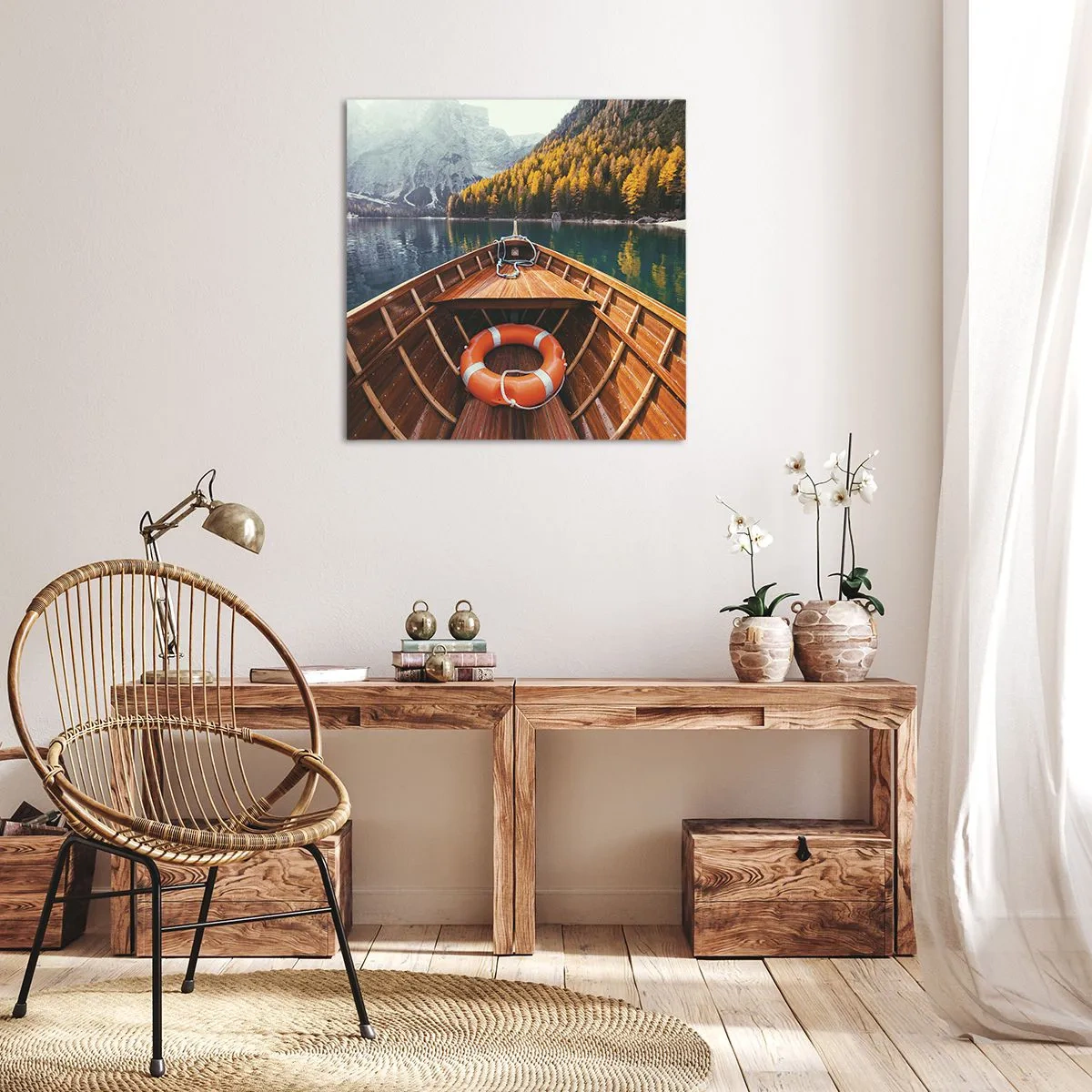 Bild auf Leinwand - Leinwandbild - Bergreise - 70x70 cm