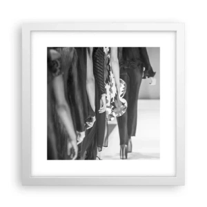 Poster in einem weißen Rahmen - Eine stilvolle Parade - 30x30 cm