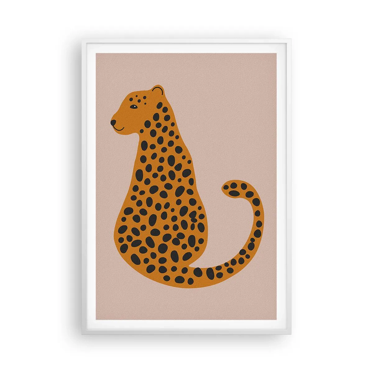 Poster in einem weißen Rahmen - Leopardenmuster ist ein modisches Muster - 70x100 cm