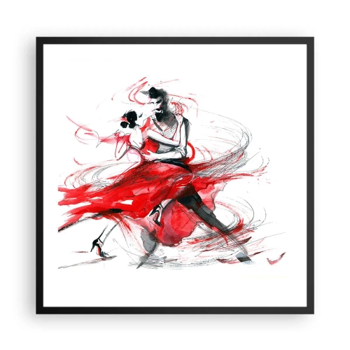 Poster in einem schwarzem Rahmen - Tango – der Rhythmus der Leidenschaft - 60x60 cm