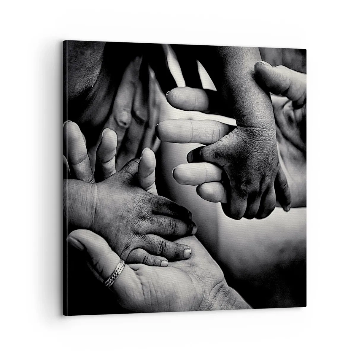 Bild auf Leinwand - Leinwandbild - Mensch sein - 60x60 cm
