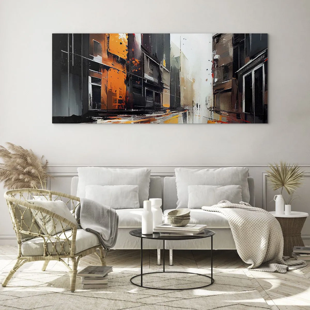 Glasbild - Bild auf glas - Regnerischer Tag - 100x40 cm