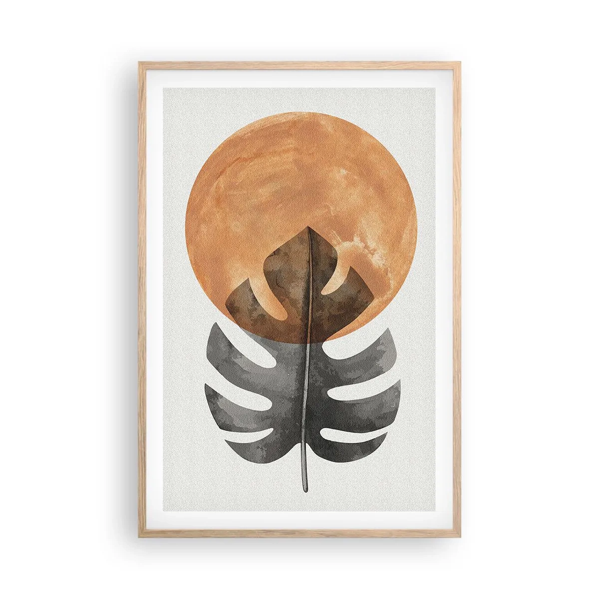 Poster in einem Rahmen aus heller Eiche - Immer die Sonne - 61x91 cm