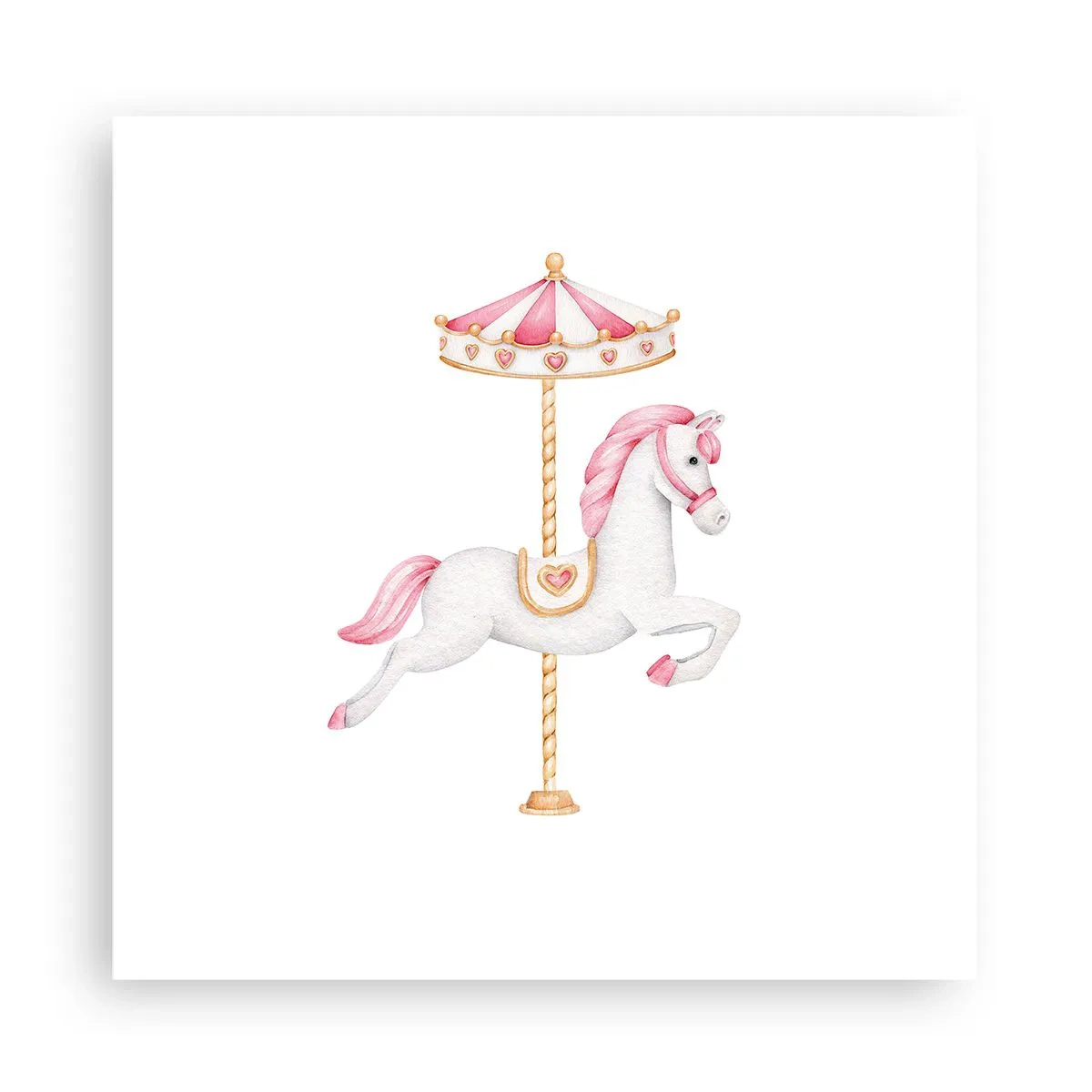 Poster - Er legte los - 30x30 cm