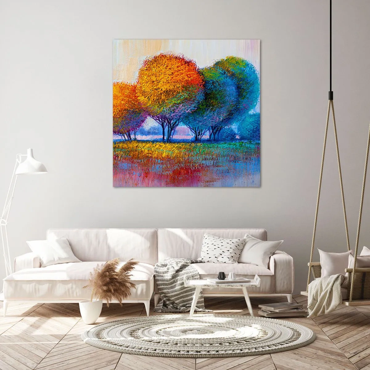 Bild auf Leinwand - Leinwandbild - Ein Haufen leuchtender Farben - 40x40 cm