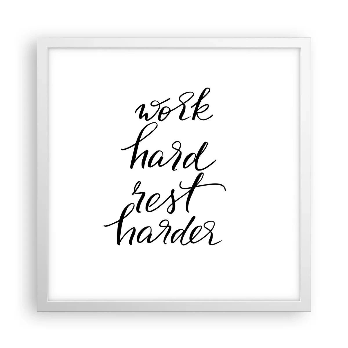 Poster in einem weißen Rahmen - Lebensbalance - 40x40 cm