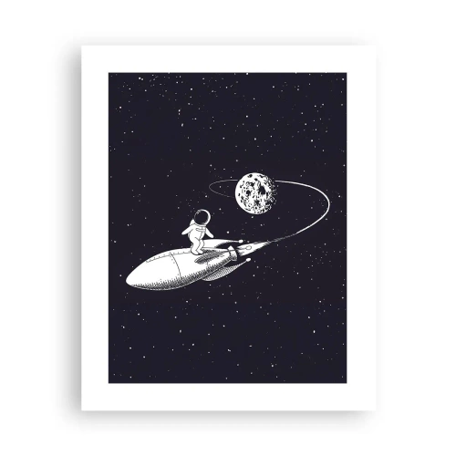 Poster - Weltraumsurfer - 40x50 cm