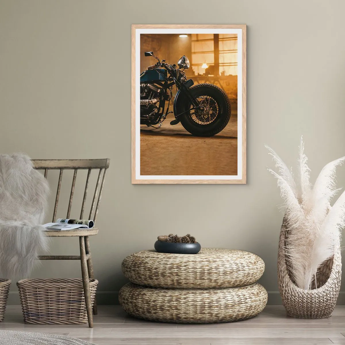 Poster in einem Rahmen aus heller Eiche - Ich kann alles  - 50x70 cm