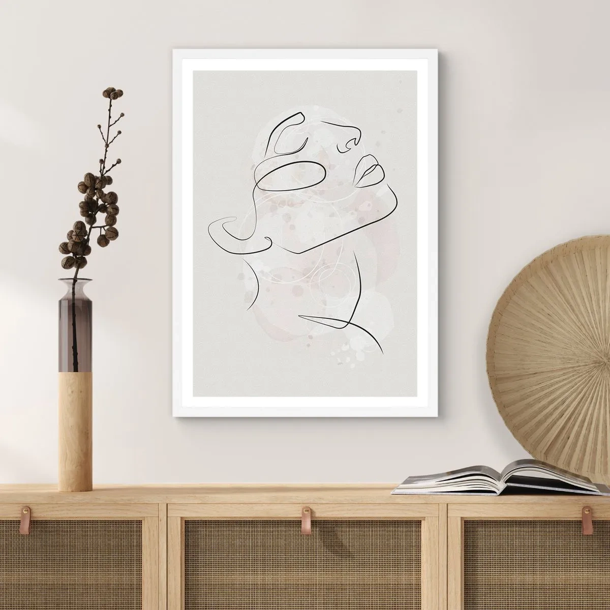 Poster in einem weißen Rahmen - Die Umrisse eines Traums - 40x50 cm