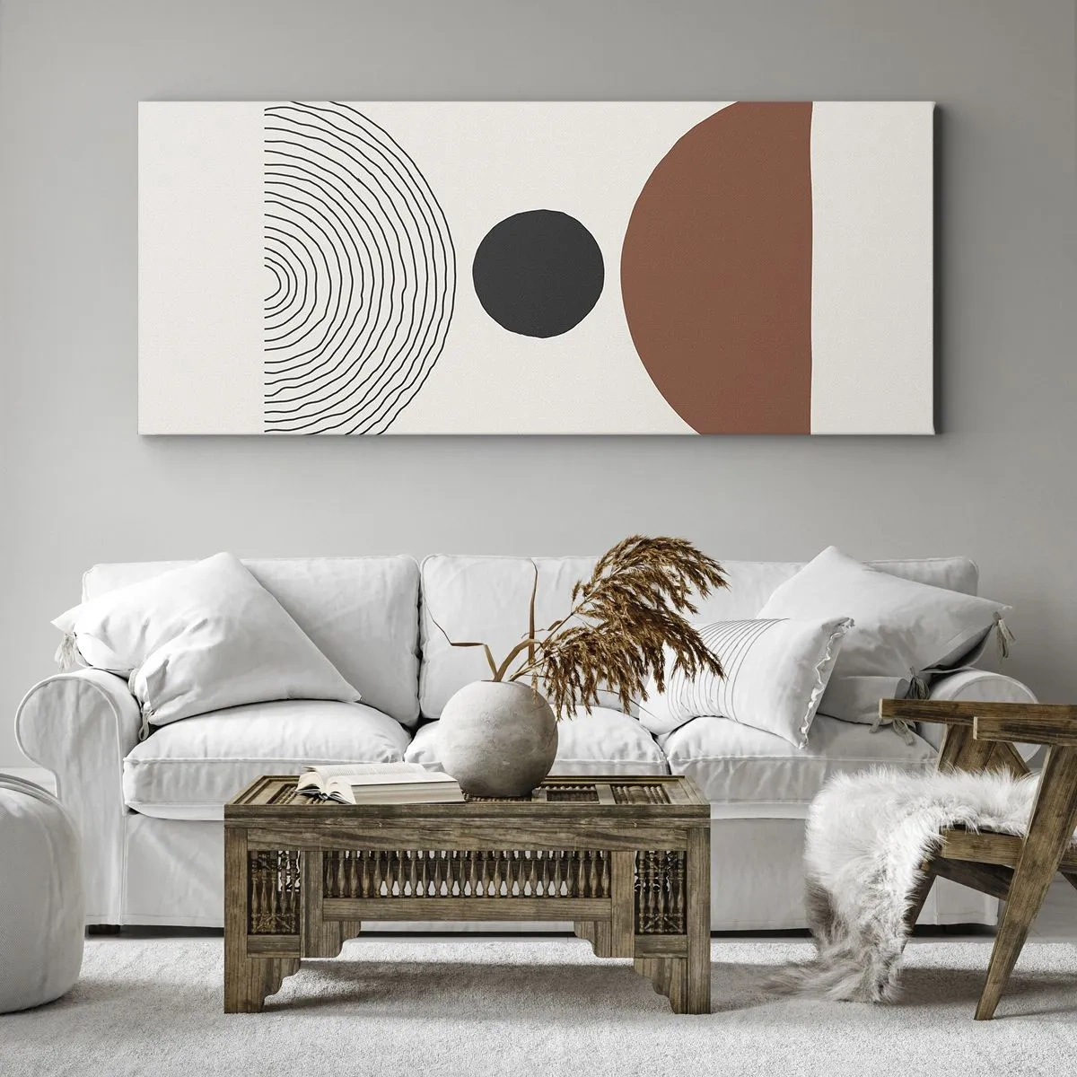 Bild auf Leinwand - Leinwandbild - Das Zentrum der Aufmerksamkeit - 90x30 cm