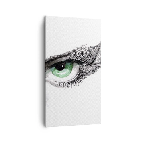 Bild auf Leinwand - Leinwandbild - Schön und bereit zum Angriff - 45x80 cm