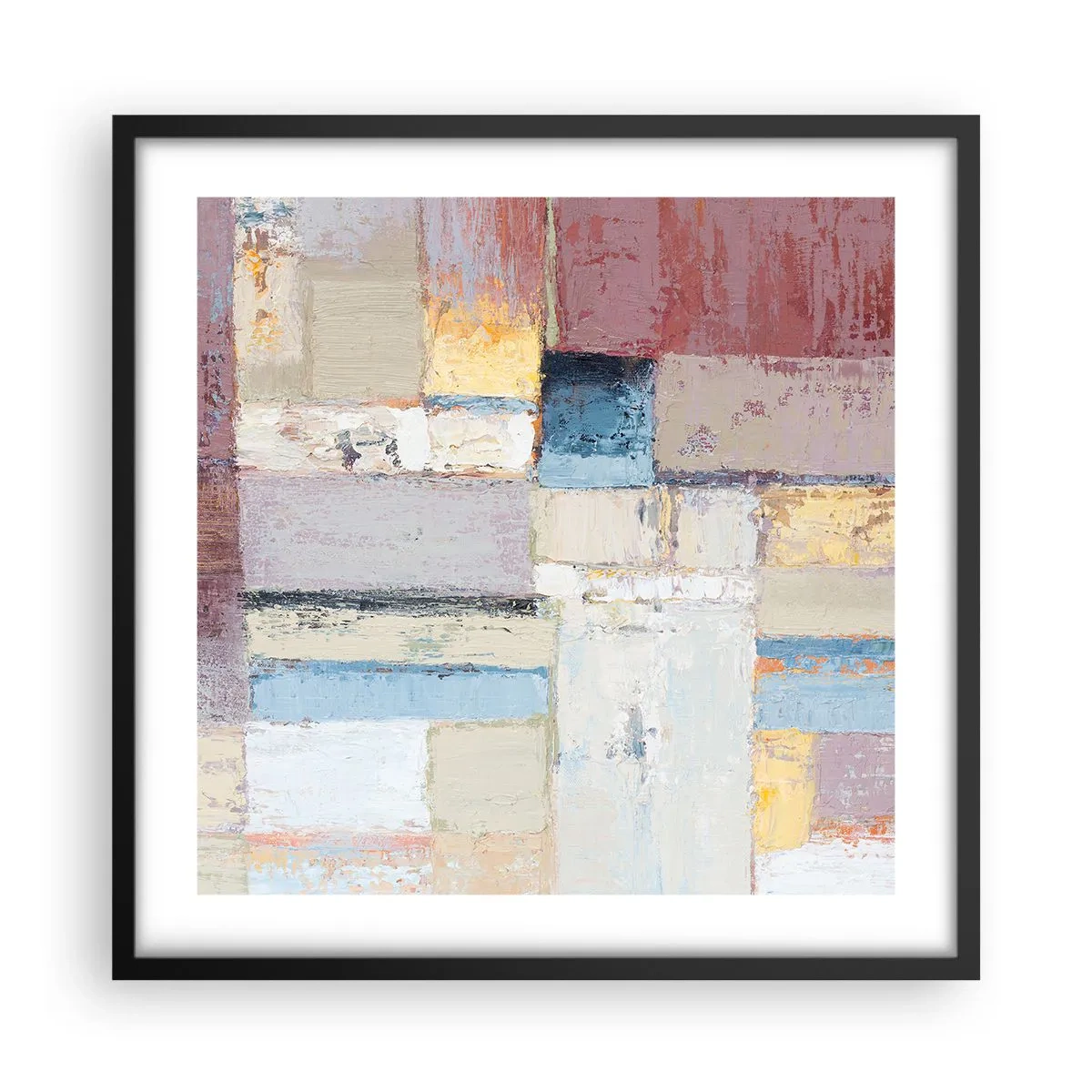 Poster in einem schwarzem Rahmen - Ruhe der Geometrie - 50x50 cm