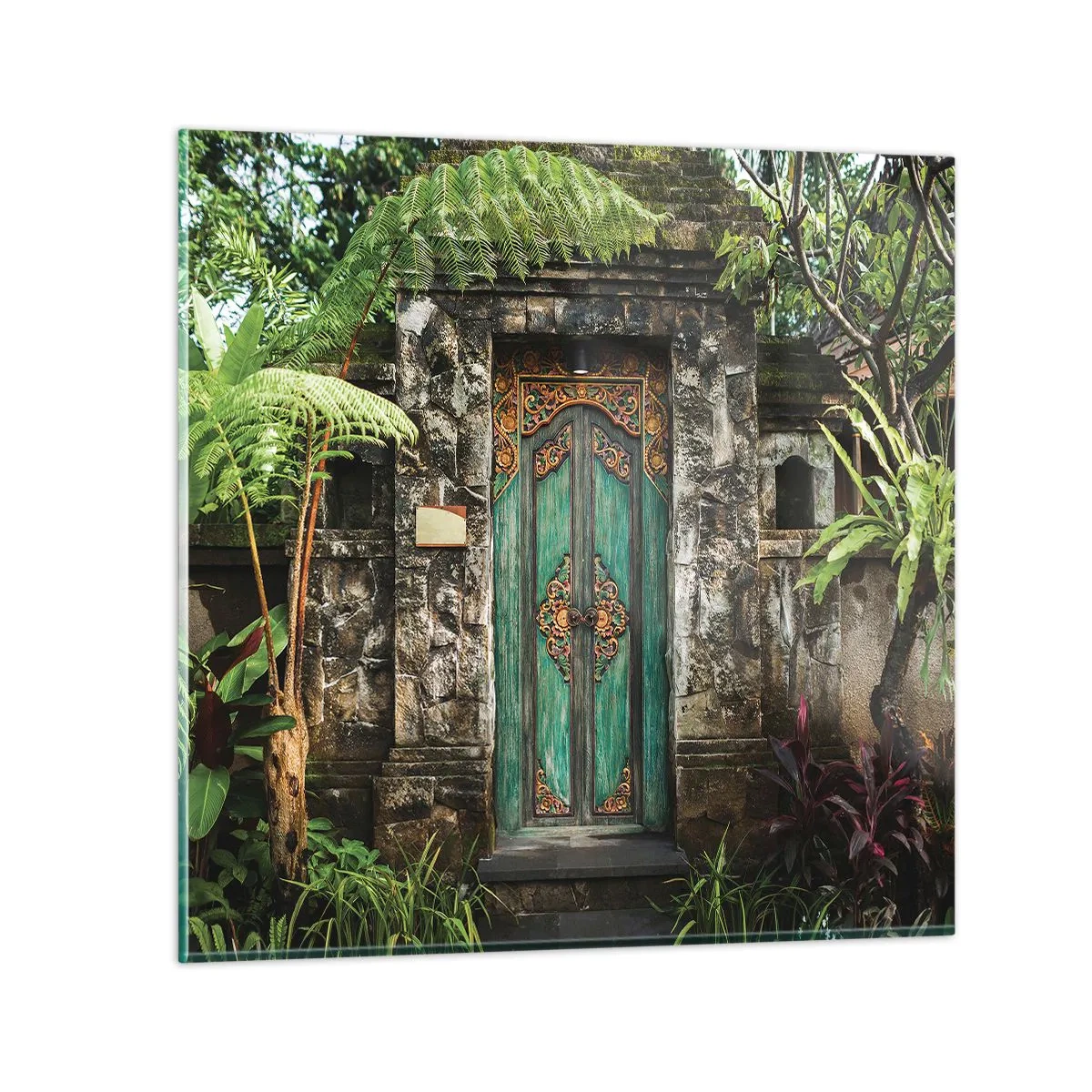 Glasbild - Bild auf glas - Eine Tür zu einer exotischen Welt - 40x40 cm