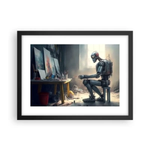 Poster in einem schwarzem Rahmen - Schöpfungsakt - 40x30 cm