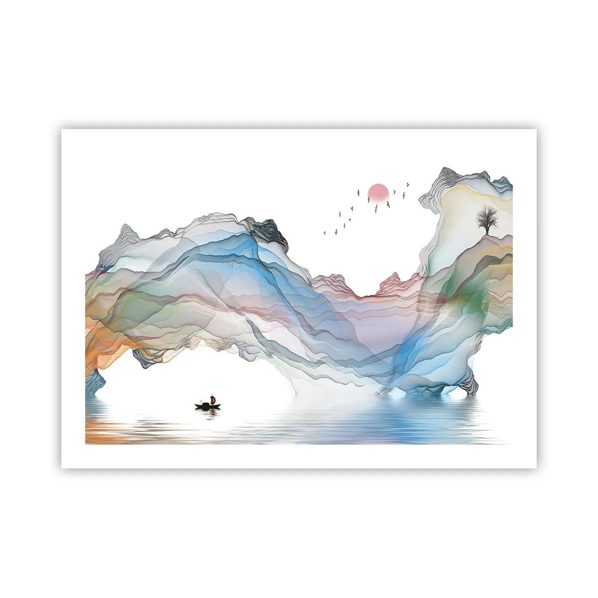 Poster - Zu den Kristallbergen - 70x50 cm