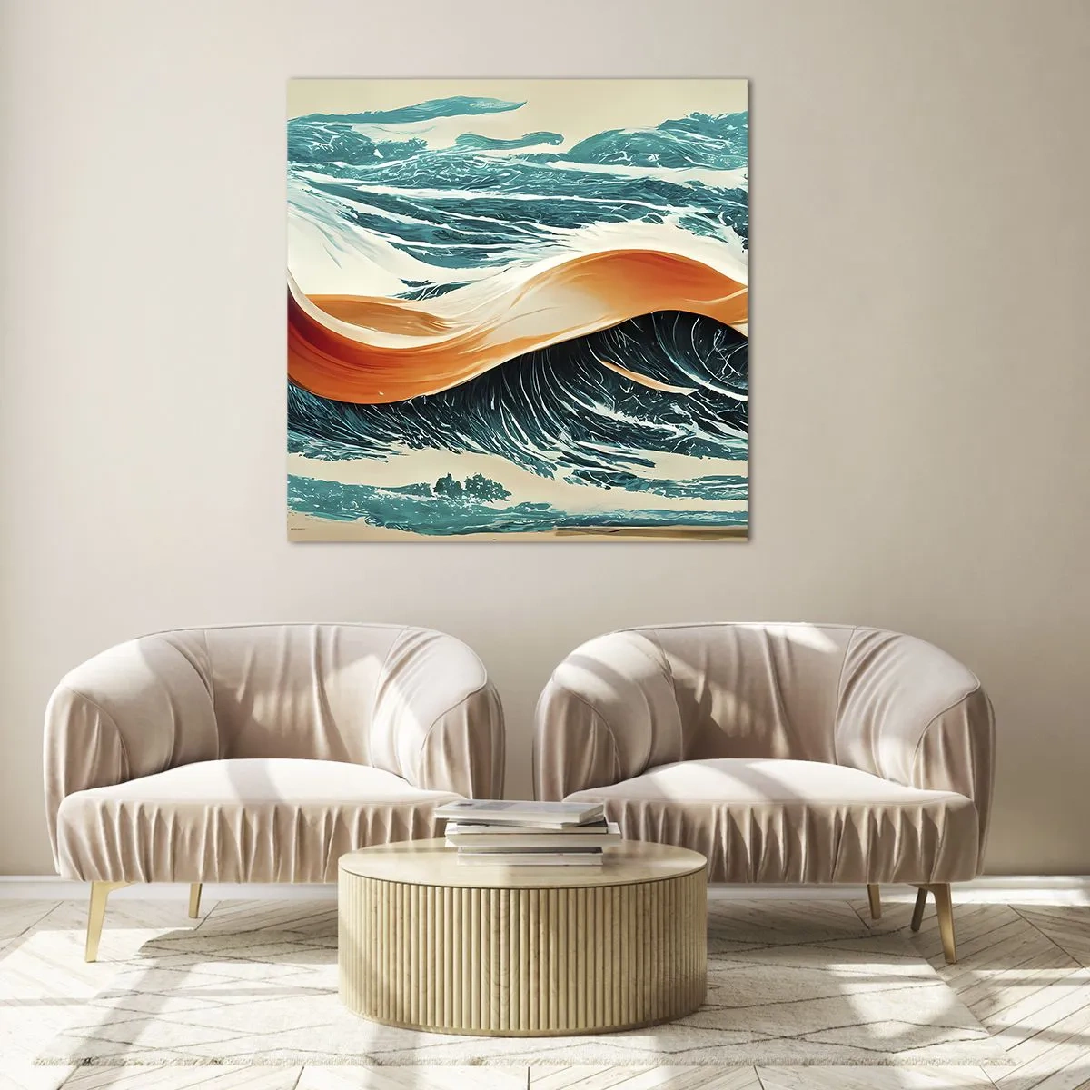 Glasbild - Bild auf glas - Traum eines Surfers - 30x30 cm