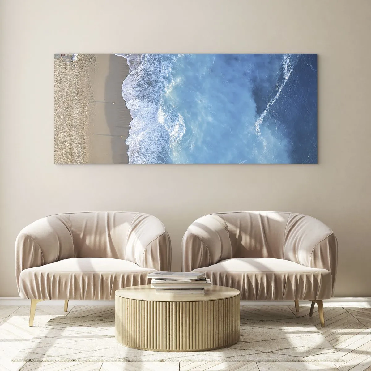 Glasbild - Bild auf glas - Die Kraft des Blaus - 100x40 cm