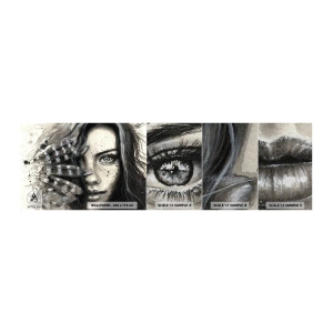 Fototapeten Muster Premium Sand - Wilde Schönheit - Frau, Vogelfedern, Grafik - 100x30 cm