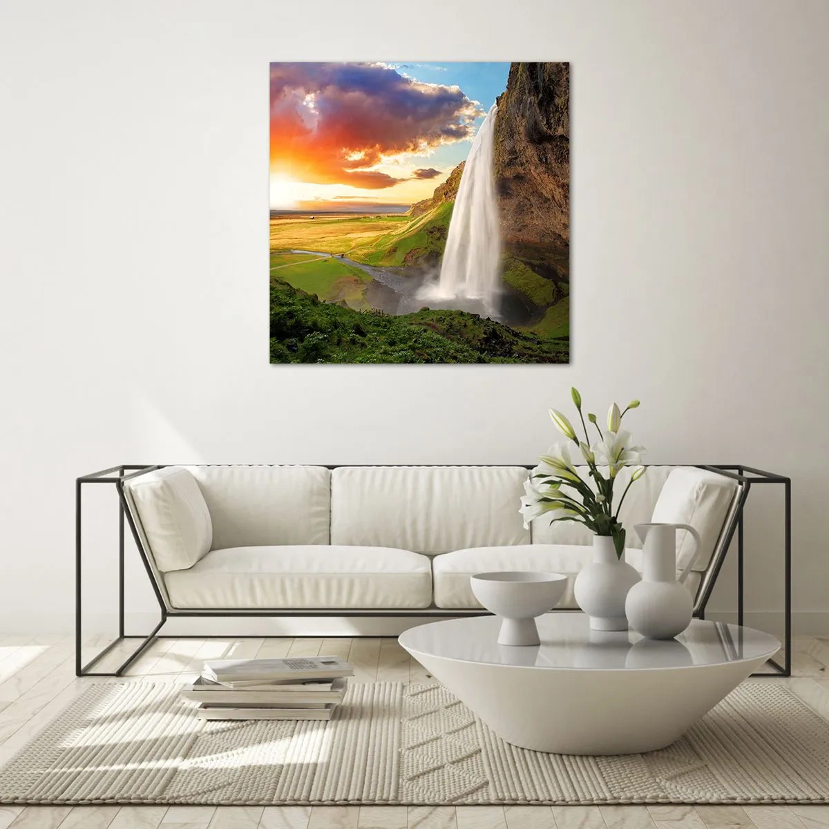 Glasbild - Bild auf glas - Die Fülle des isländischen Sommers - 60x60 cm