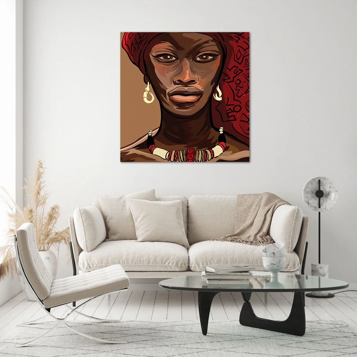 Glasbild - Bild auf glas - Venus aus Ebenholz  - 70x70 cm