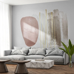 Selbstklebende Fototapete Deluxe Sticker - Abstrakte Kolonnade - Abstraktion, Stück, Modernes Muster - 200x140 cm