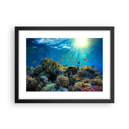 Poster in einem schwarzem Rahmen - Unterwasserschätze - 40x30 cm