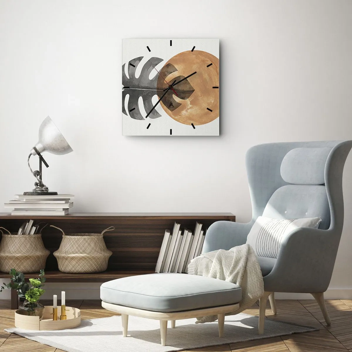 Wanduhr - Glasuhr - Immer die Sonne - 30x30 cm