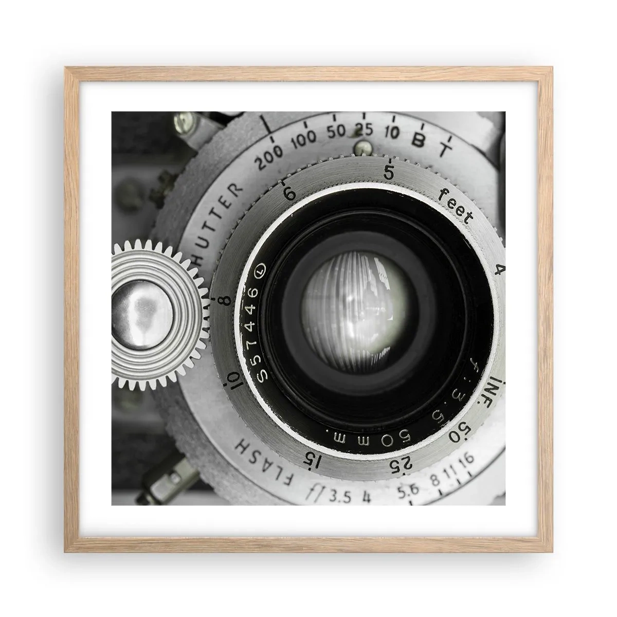 Poster in einem Rahmen aus heller Eiche - Eine Story über Hollywood - 50x50 cm