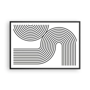 Poster in einem schwarzem Rahmen - An der Kurve - 91x61 cm