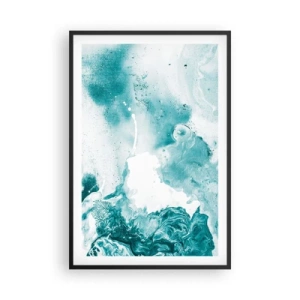 Poster in einem schwarzem Rahmen - Morast von Blau - 61x91 cm