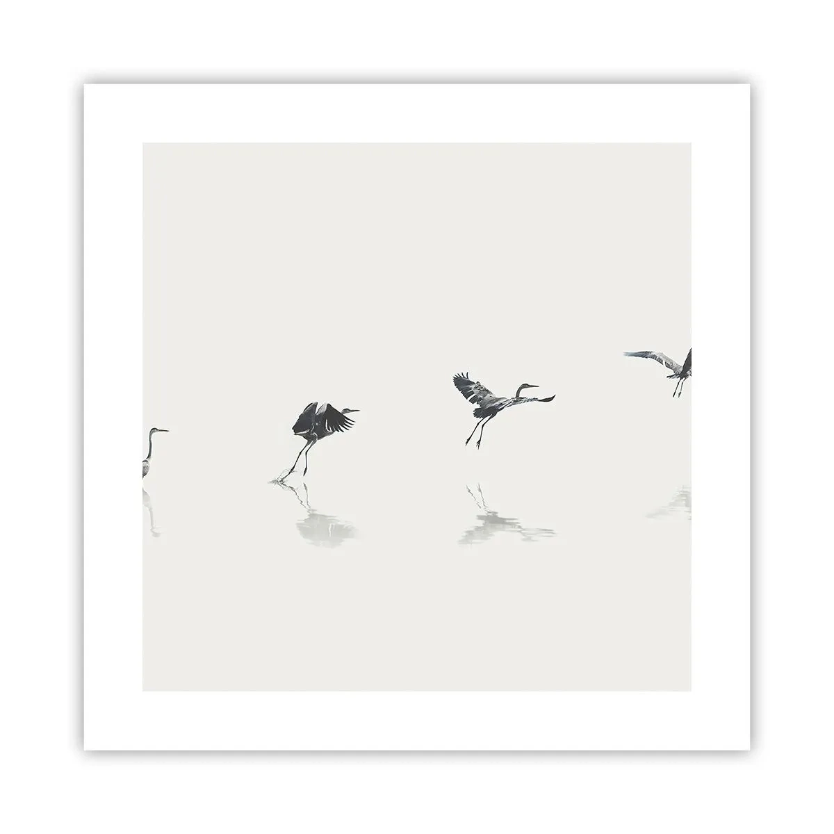 Poster - Vier einfache Schritte - 40x40 cm