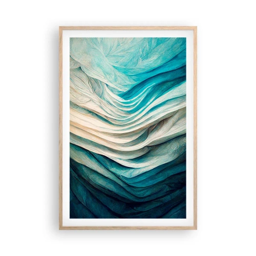 Poster in einem Rahmen aus heller Eiche - Blaue Unersättlichkeit - 61x91 cm