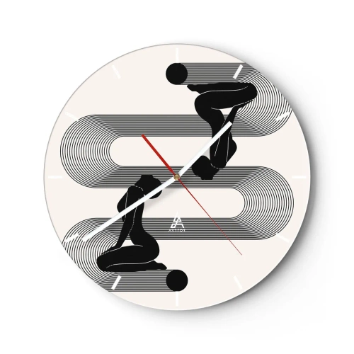 Wanduhr - Glasuhr - Sinnliche Symmetrie - 40x40 cm