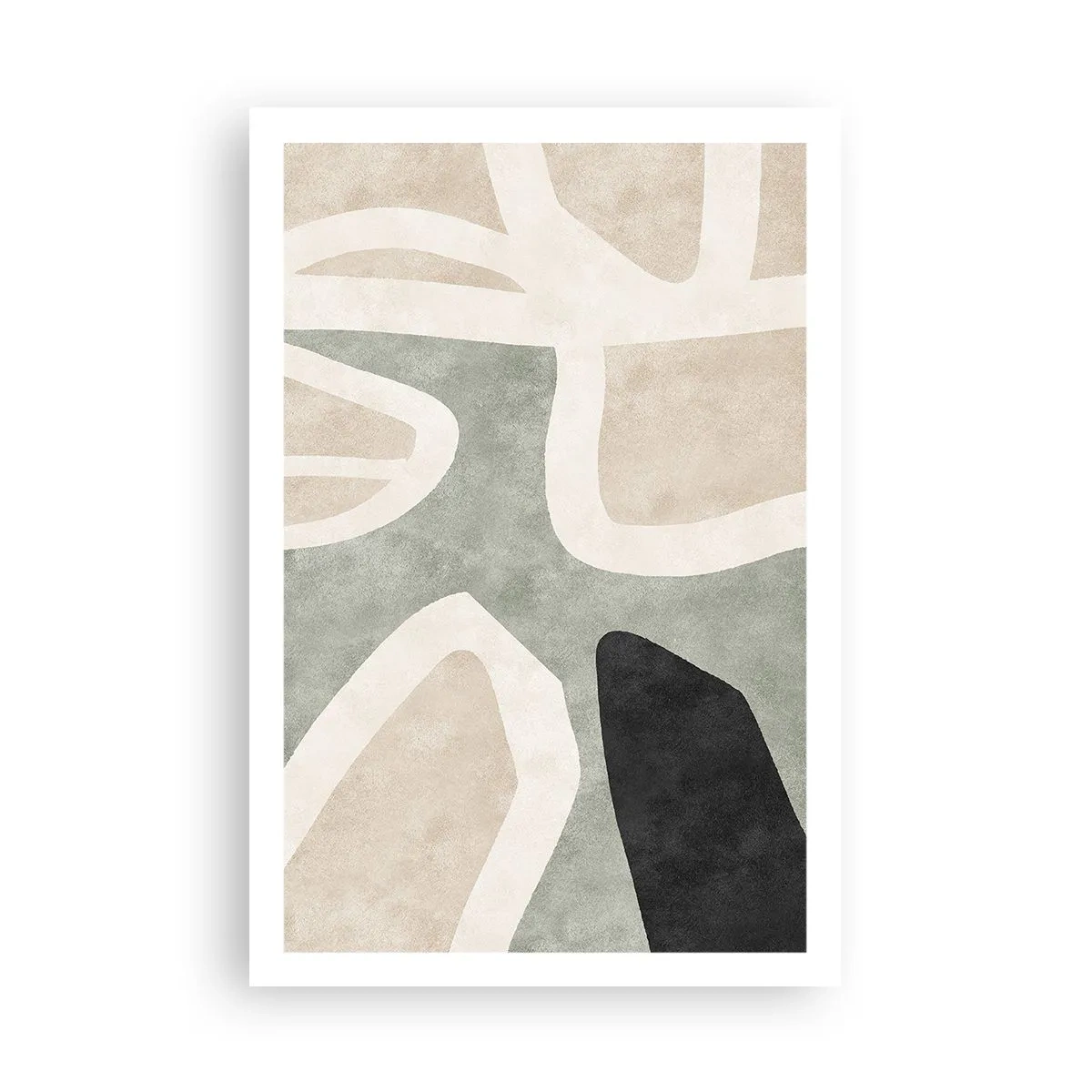 Poster - Komposition mit schwarzem Motiv - 61x91 cm