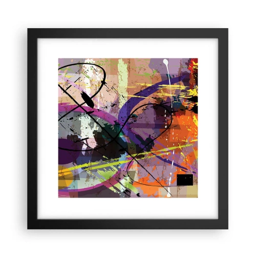 Poster in einem schwarzem Rahmen - Du kannst geradeaus oder umhergehen - 30x30 cm