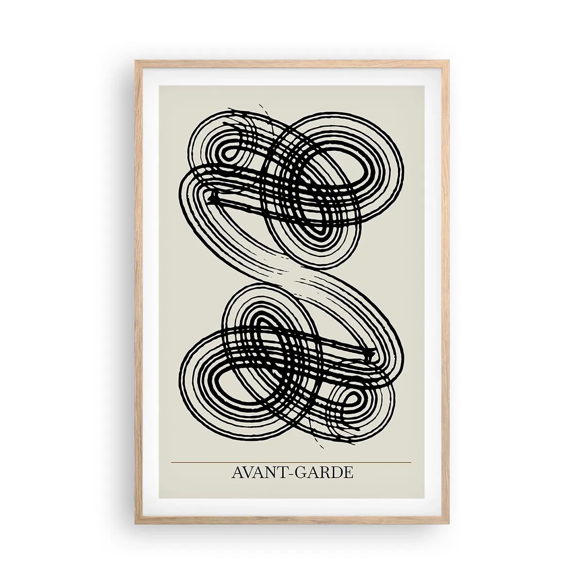 Poster in einem Rahmen aus heller Eiche - Es kam spontan heraus - 61x91 cm