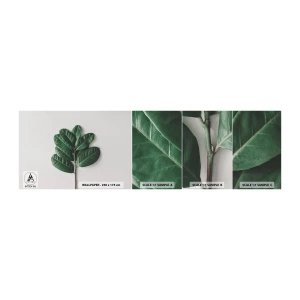 Fototapetenmuster Standard Eco - Eine Zeichnung purer Natur - Blätter, Anlage, Natur - 100x30 cm