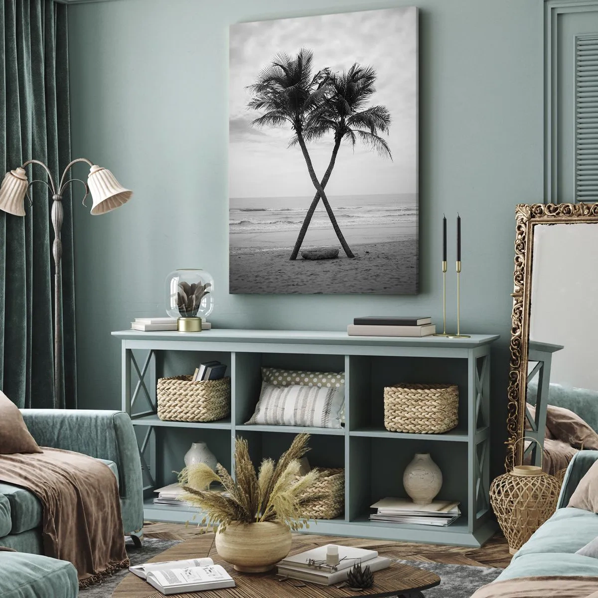 Bild auf Leinwand - Leinwandbild - Sie spürte eine Präsenz - 65x120 cm