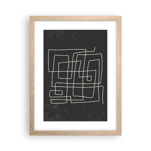 Poster in einem Rahmen aus heller Eiche - Nicht so einfach - 30x40 cm