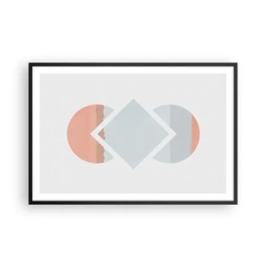 Poster in einem schwarzem Rahmen - Die Situation ist klar - 91x61 cm