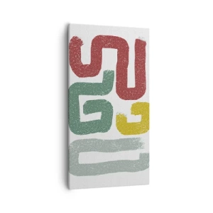 Bild auf Leinwand - Leinwandbild - In einer unbekannten Sprache - 55x100 cm