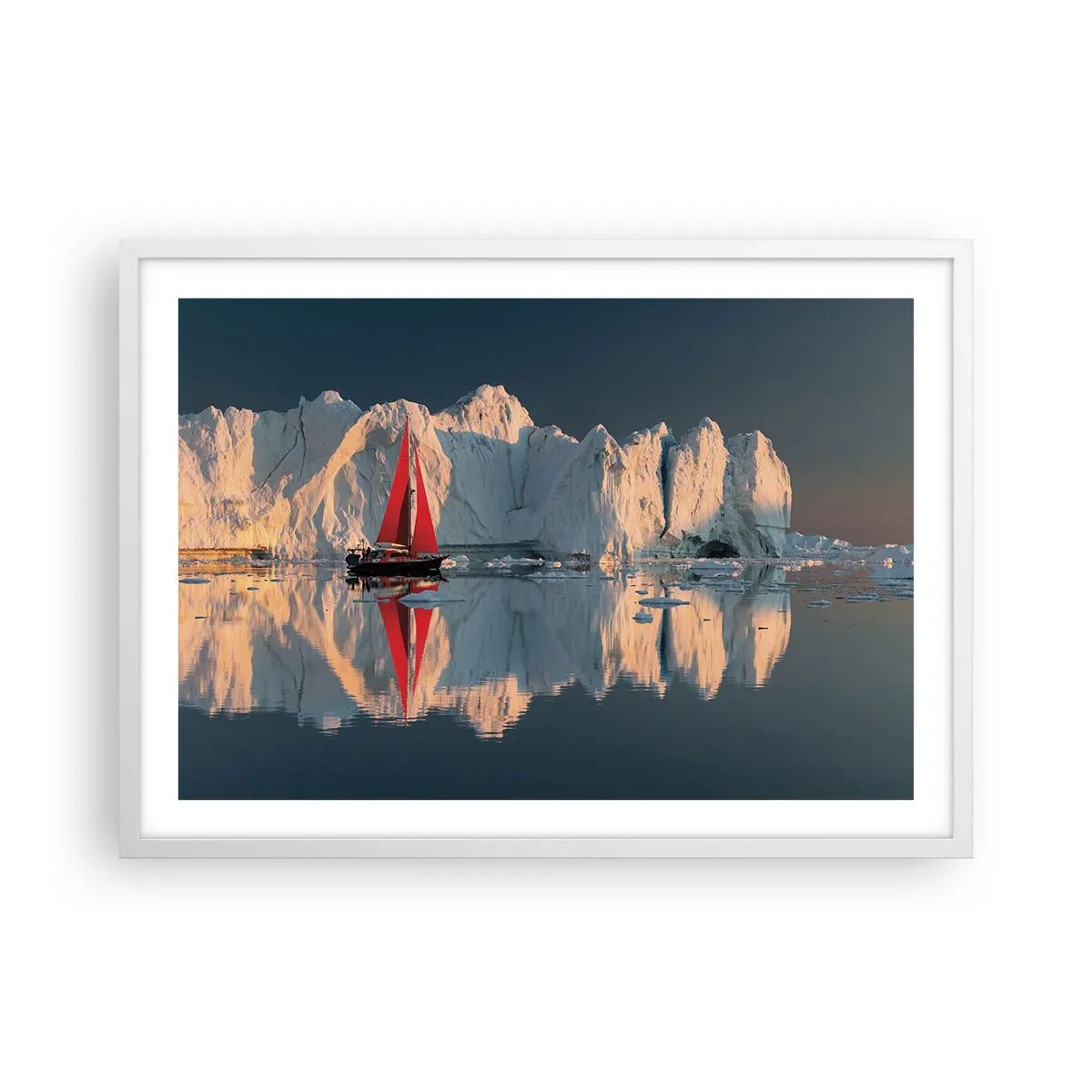 Poster in einem weißen Rahmen - Am Rande der Welt - 70x50 cm