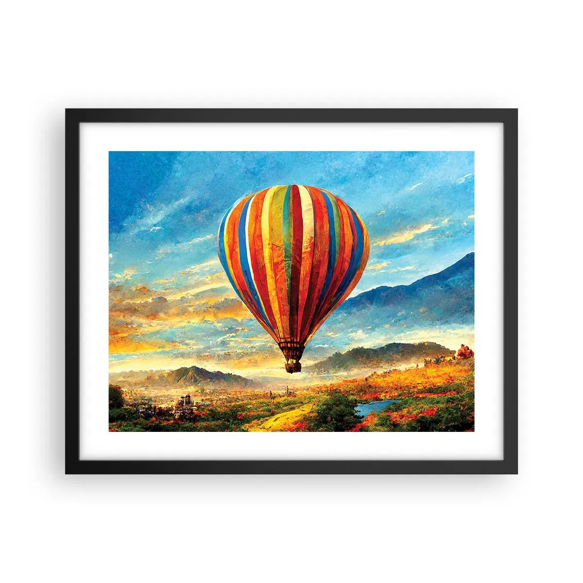 Poster in einem schwarzem Rahmen - In der Stille sieht man mehr - 50x40 cm