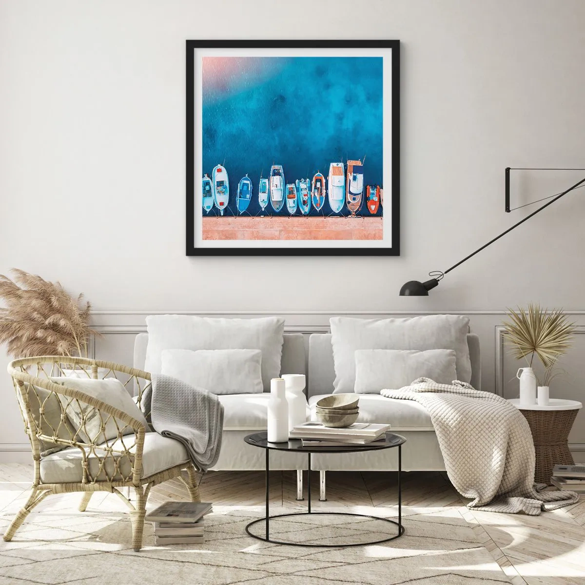 Poster in einem schwarzem Rahmen - In einer Reihe - 40x40 cm