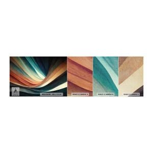Fototapeten Muster Premium Canvas - Aus Farben gewebt - Stück, Abstraktion, Linien - 100x30 cm