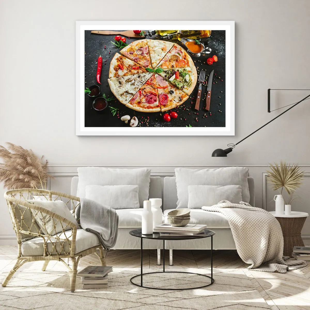 Poster in einem weißen Rahmen - Eine Reihe von Geschmacksrichtungen - 50x40 cm